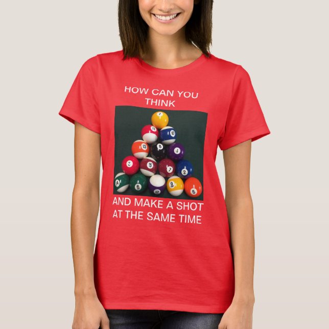 Women's Basic T-Shirt POOL BILLIARDS (Front)
