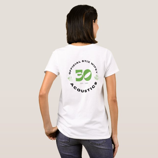 WOMENS Basic Tee: Official Stix WIFEY +30th back T-Shirt (Back Full)