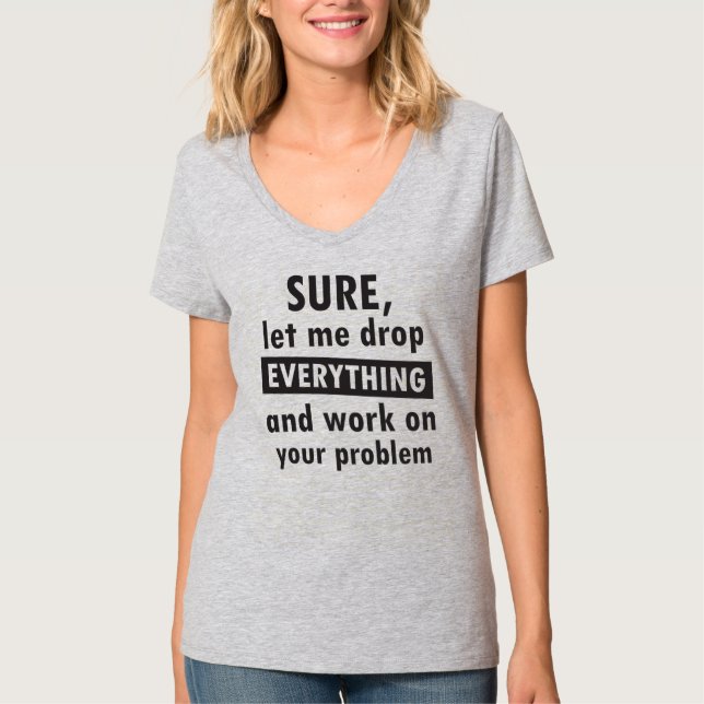 Women's Basic V-Neck T-Shirt (Front)
