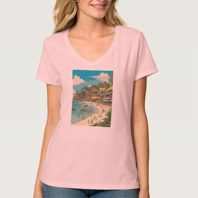 Women's Basic V-Neck T-Shirt (Front)