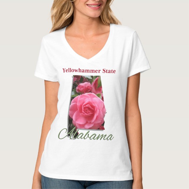 Women's Basic Vee-Tee - ALABAMA T-Shirt (Front)