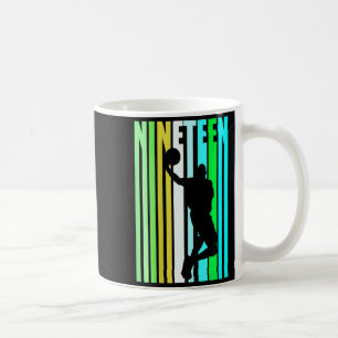 Womens basketball 19th birthday boy mens dad retro coffee mug