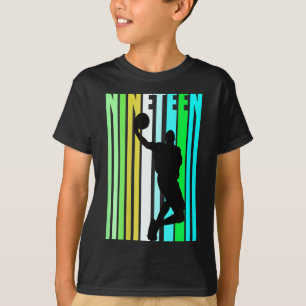 Womens basketball 19th birthday boy mens dad retro T-Shirt