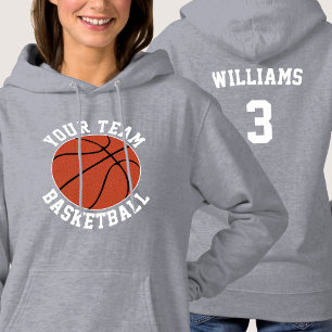 Womens Basketball Custom Team/Player/Jersey Number Hoodie