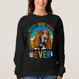Womens Basset Hound Best Dog Mum Ever  Mum Sweatshirt