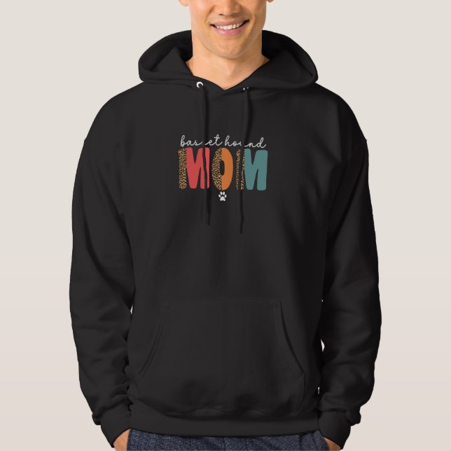 Women's Basset Hound Mum For Women Basset Mum Mama Hoodie (Front)