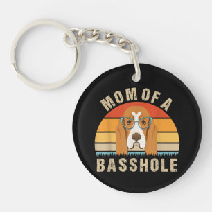 Women's Basset Hound Presents Funny Mum Of A Bassh Key Ring
