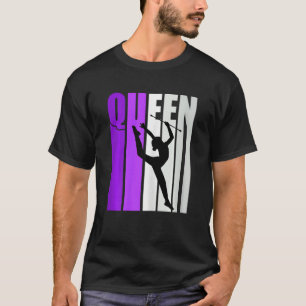 Womens Baton Twirling Queen Mauve Competition Yout T-Shirt