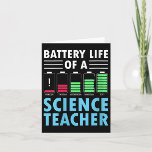 Womens Battery Life Weekly Cycle For Funny Science Card