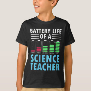 Womens Battery Life Weekly Cycle For Funny Science T-Shirt
