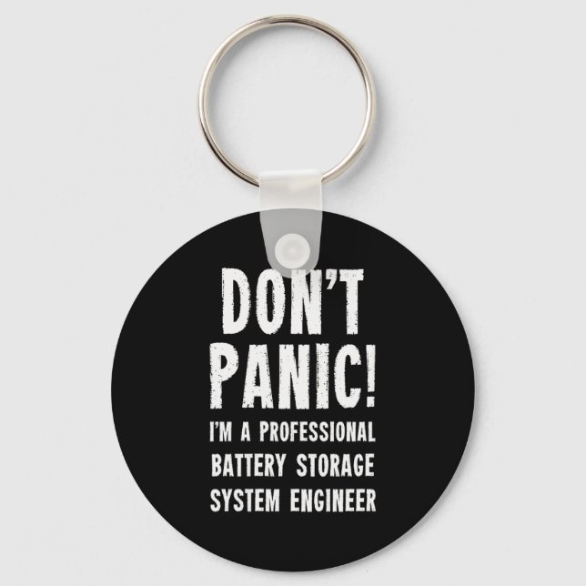 Womens Battery Storage System Engineer V-neck  Key Ring (Front)