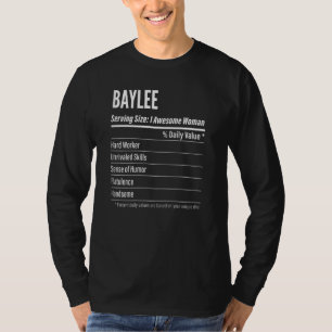 Womens Baylee Nutritional Facts Serving Size Calo T-Shirt