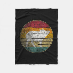 Women's bbq pig - vintage birthday mother's fleece blanket