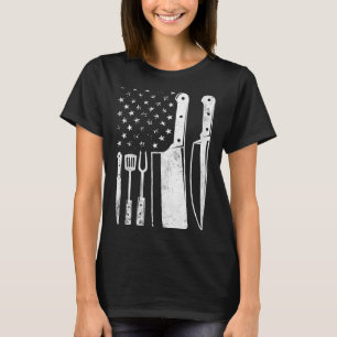 Women's bbq usa flag patriotic fourth of july T-Shirt