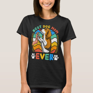 Womens Beagle Best Dog Mum Ever  Dog  Retro T-Shirt