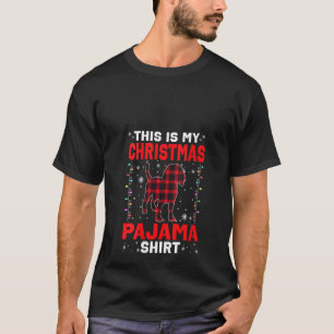 Womens Beagle Christmas Red Plaid This Is My Chris T-Shirt