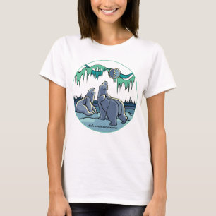 Women's Bear Art Shirt Polar Bear Ladies Shirts