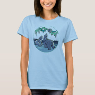Women's Bear Art T-shirt  Polar Bear Ladies Shirts