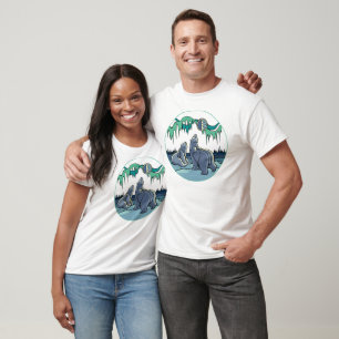 Women's Bear Art T-shirt Polar Bear Ladies Shirts