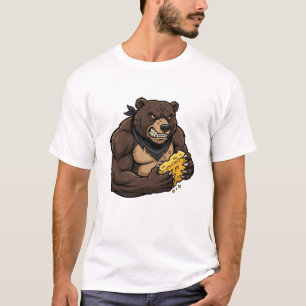 Womens Bear Eating Cheese T-Shirt