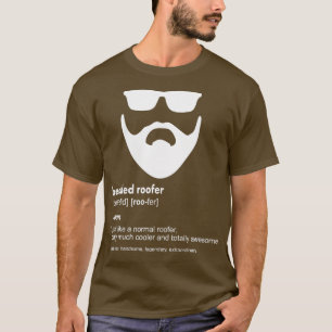 Womens Bearded Roofer Funny Beard Roofing VNeck T-Shirt