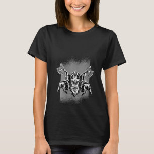Womens Bearded Viking Warrior Valhalla Norse Mytho T-Shirt