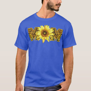 Womens Beautiful Mom Animal Print Sunflowers Mum M T-Shirt