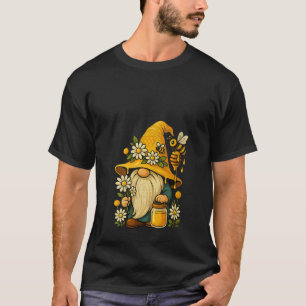 Womens Beekeeper Cute Gnome Floral Bee Summer Bota T-Shirt