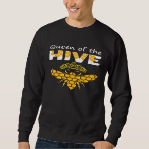 Womens Beekeeping Queen Of The Hive Beekeeper Bee Sweatshirt