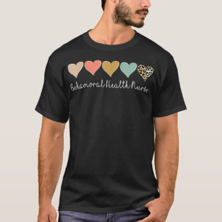 Womens Behavioural Health Nurse, Leopard psychiatr T-Shirt