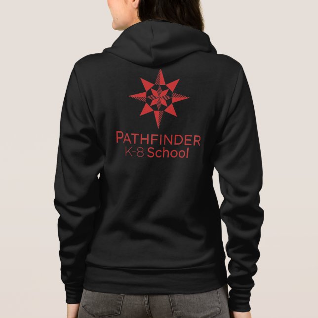 Women's Bella+Canvas Fleece Raglan Zip Hoodie (Back)