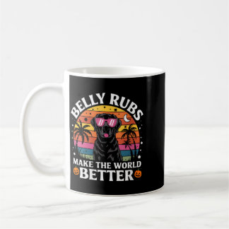 Womens Belly Rubs Make The World Better Black Lab Coffee Mug