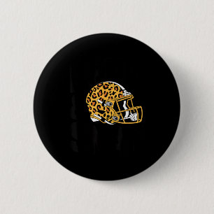 Women's Bend &amp; Snap Leopard Print Helmet Footb 6 Cm Round Badge
