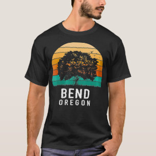 Womens Bend Vintage Sunset Oregon Souvenir VNeck T-Shirt