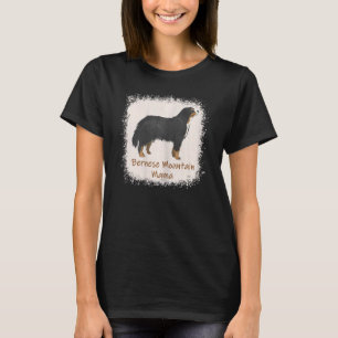 Womens Bernese Mountain Mama Bleached Cute Dog Mum T-Shirt