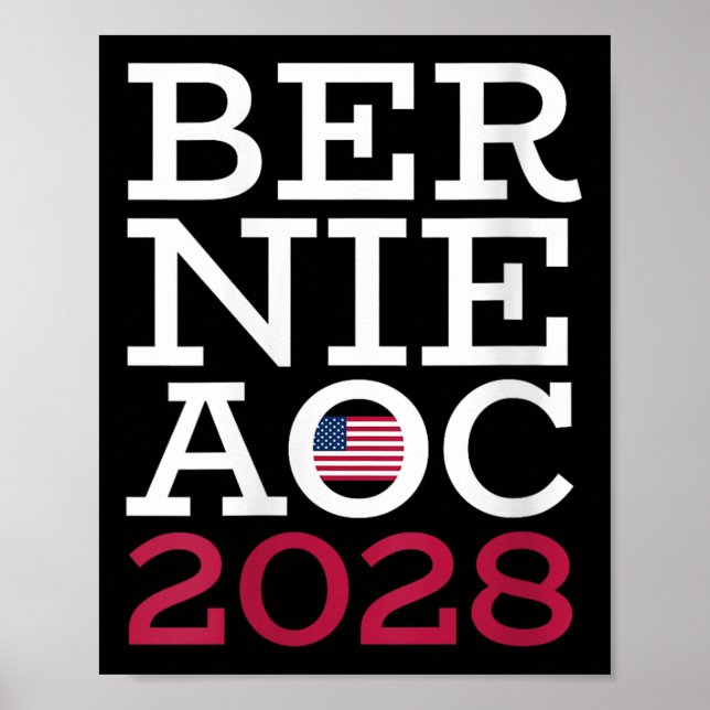 Womens Bernie Aoc 2028 Campaign - Fight Oligarchy  Poster (Front)