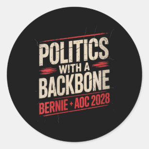 Womens Bernie Sanders And Aoc 2028 For President C Classic Round Sticker