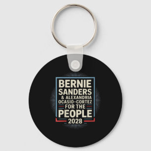Womens Bernie Sanders And Aoc 2028 For President C Key Ring