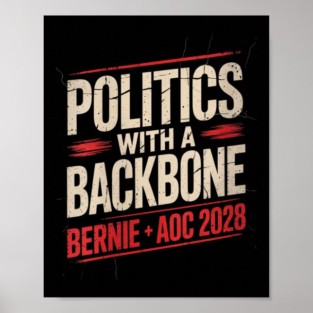 Womens Bernie Sanders And Aoc 2028 For President C Poster (Front)