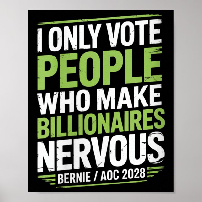 Womens Bernie Sanders And Aoc 2028 For President C Poster (Front)