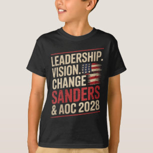 Womens Bernie Sanders And Aoc 2028 For President C T-Shirt