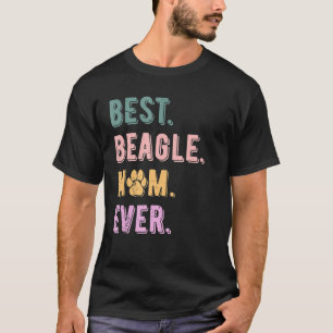 Womens Best Beagle Mum Ever Beagle Dog Mum Vintage T-Shirt