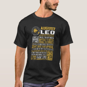 Womens Best Born In August Leo Zodiac Sign T-Shirt