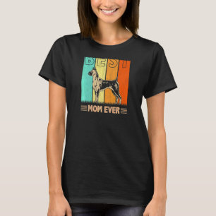 Womens Best Boxer Dog Mum Ever Retro Graphic Mama T-Shirt