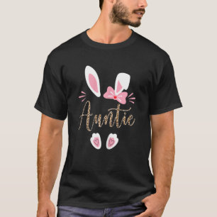 Womens Best Bunny Auntie Ever Promoted To Aunt Ble T-Shirt