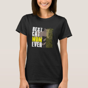 Womens Best Cat Mum Ever T-Shirt
