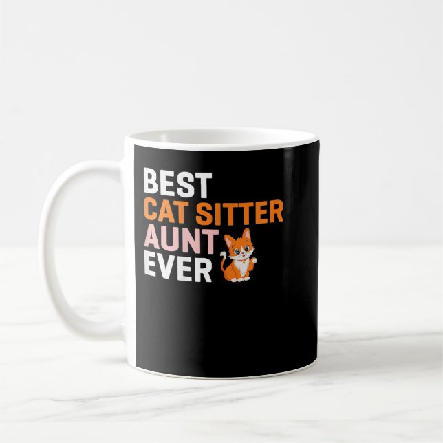 Womens Best Cat Sitter Aunt Ever  Coffee Mug (Left)