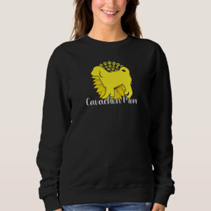 Womens Best Cavachon Mum Sunflower Dog Paws Mother Sweatshirt