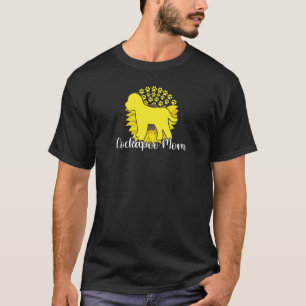 Womens Best Cockapoo Mum Sunflower Dog Paws Mother T-Shirt