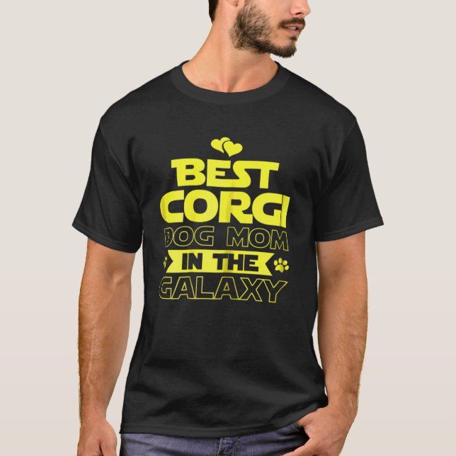 Womens Best Corgi Mum In The Galaxy T-Shirt (Front)